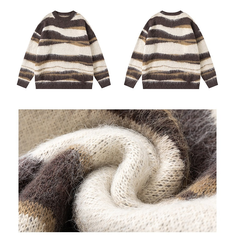 Irregular Border Plush Sweater MW9794