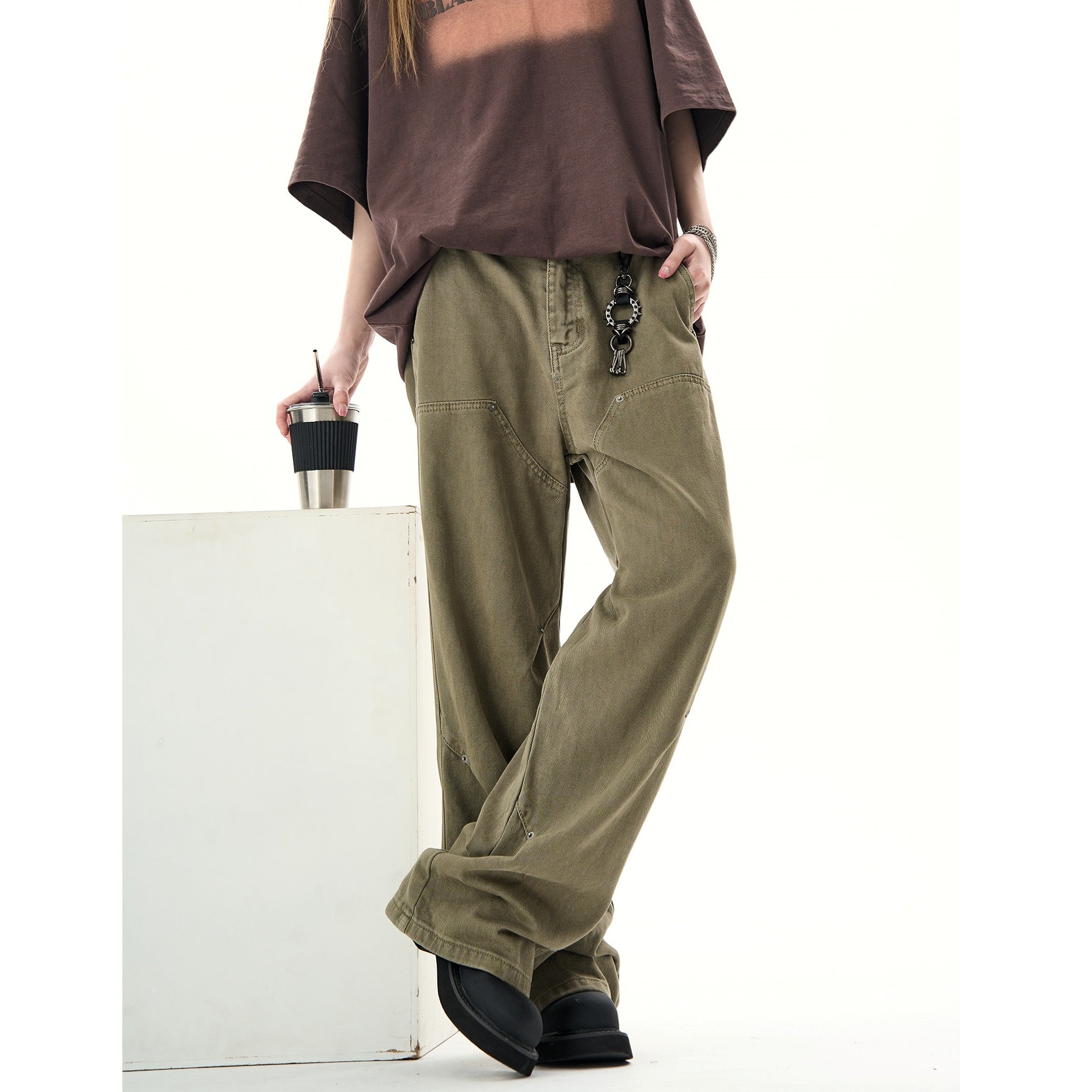 Micro Flare Casual Work Pants HG7142