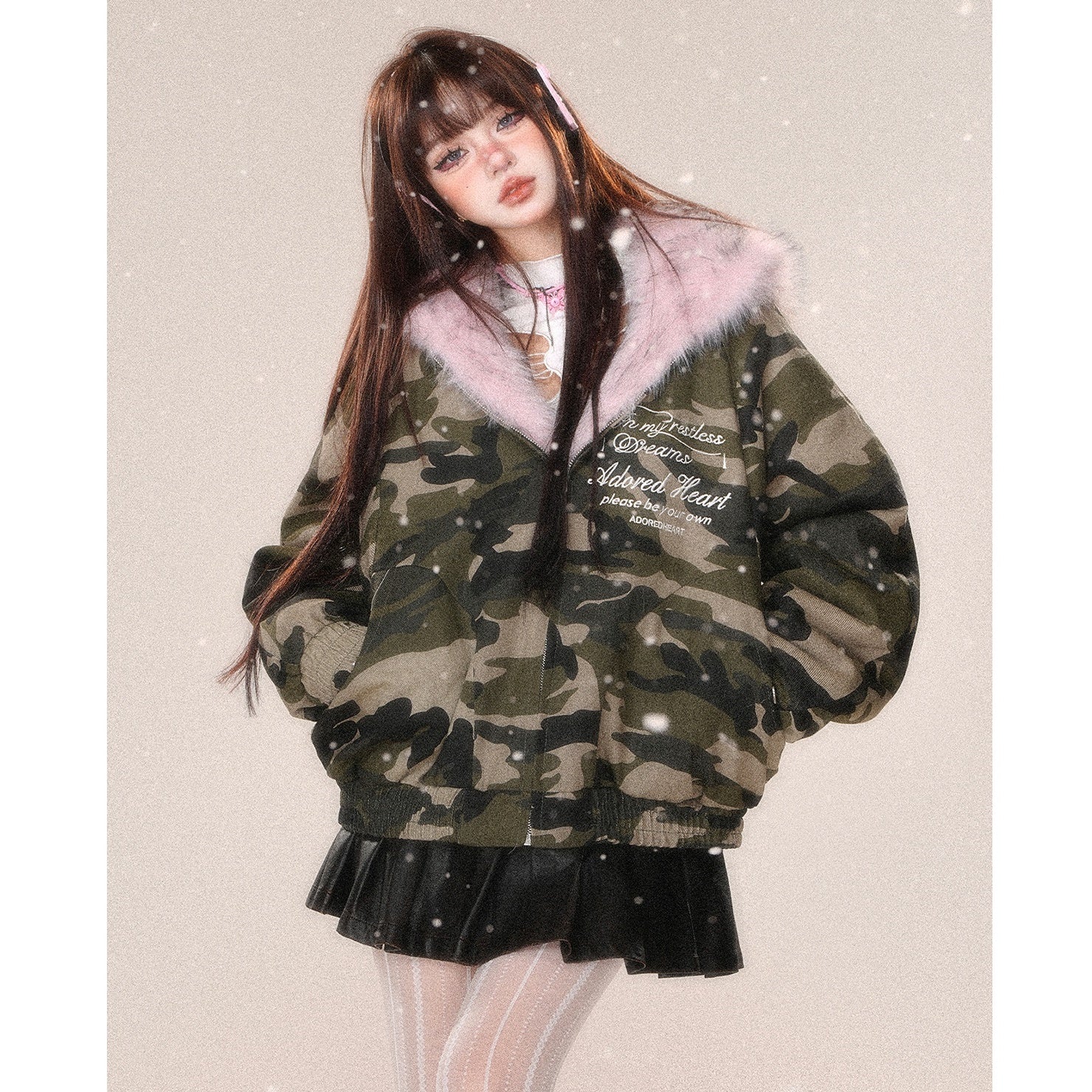 Reversible Hooded Fur Jacket KK2018