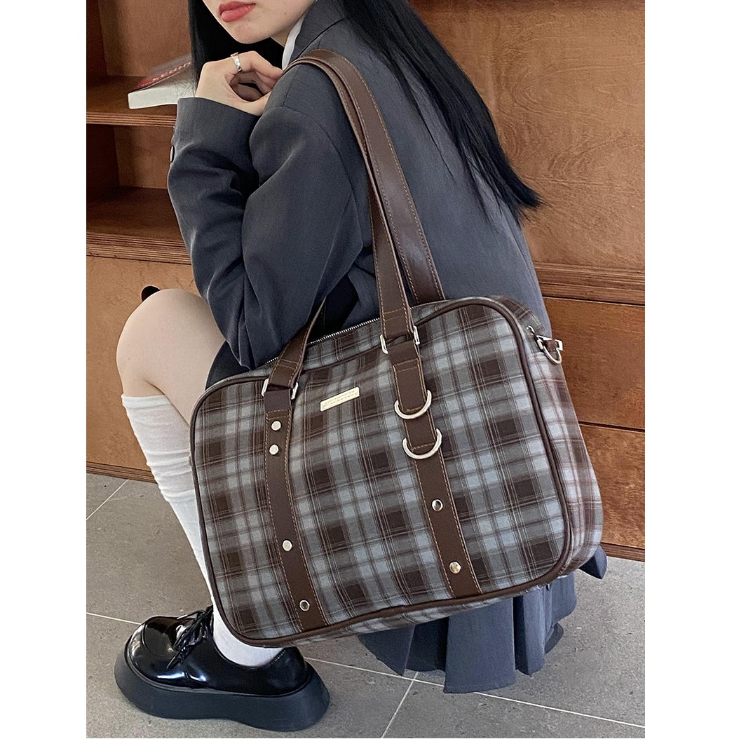 Retro Check 2Way College Bag BA032