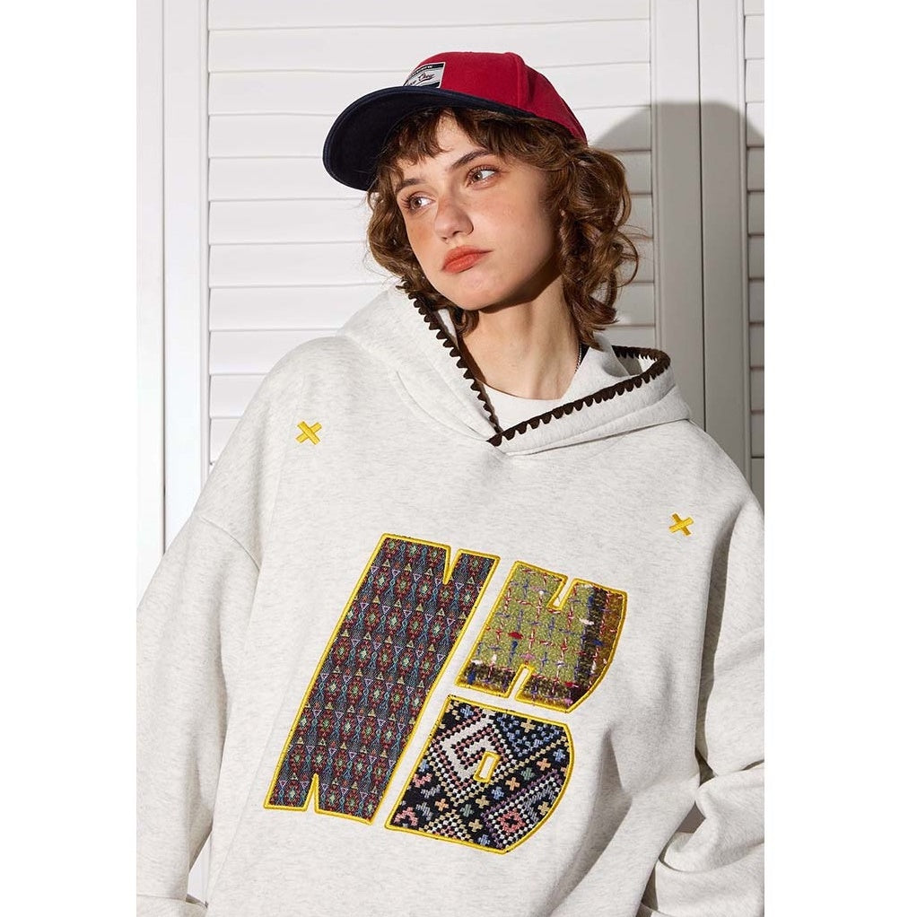 AppliquÉ Embroidered Hoodie BT7052