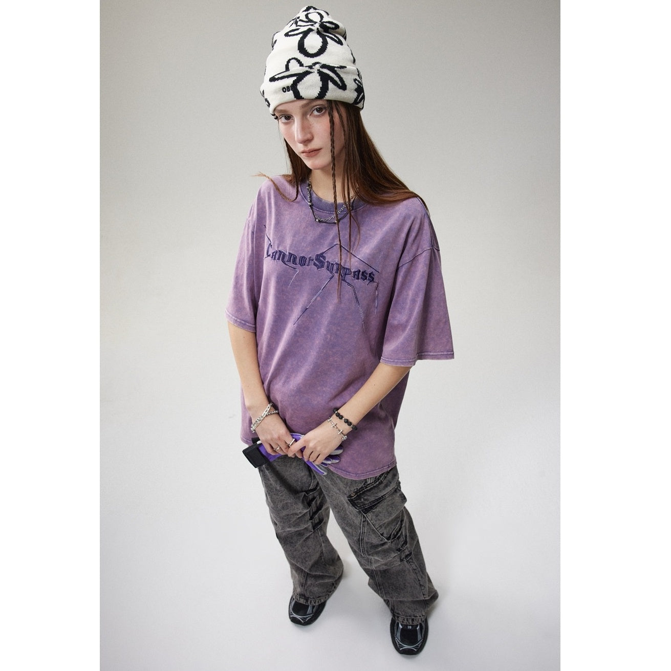 Tie-dye Loose Casual Print T-shirt MW10103