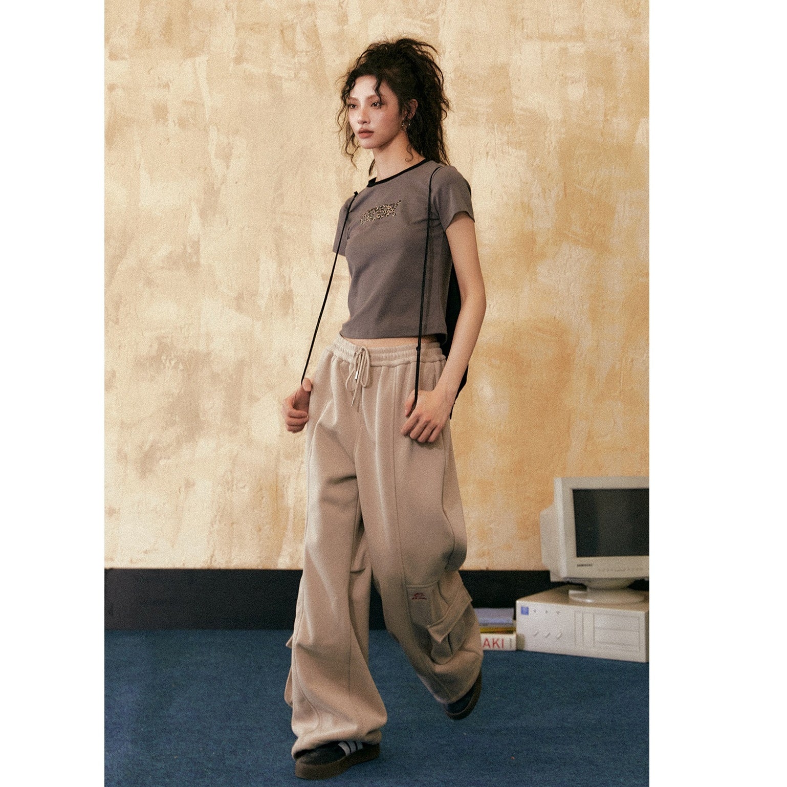 Loose Sports Style Cargo Sweat Pants EZ192