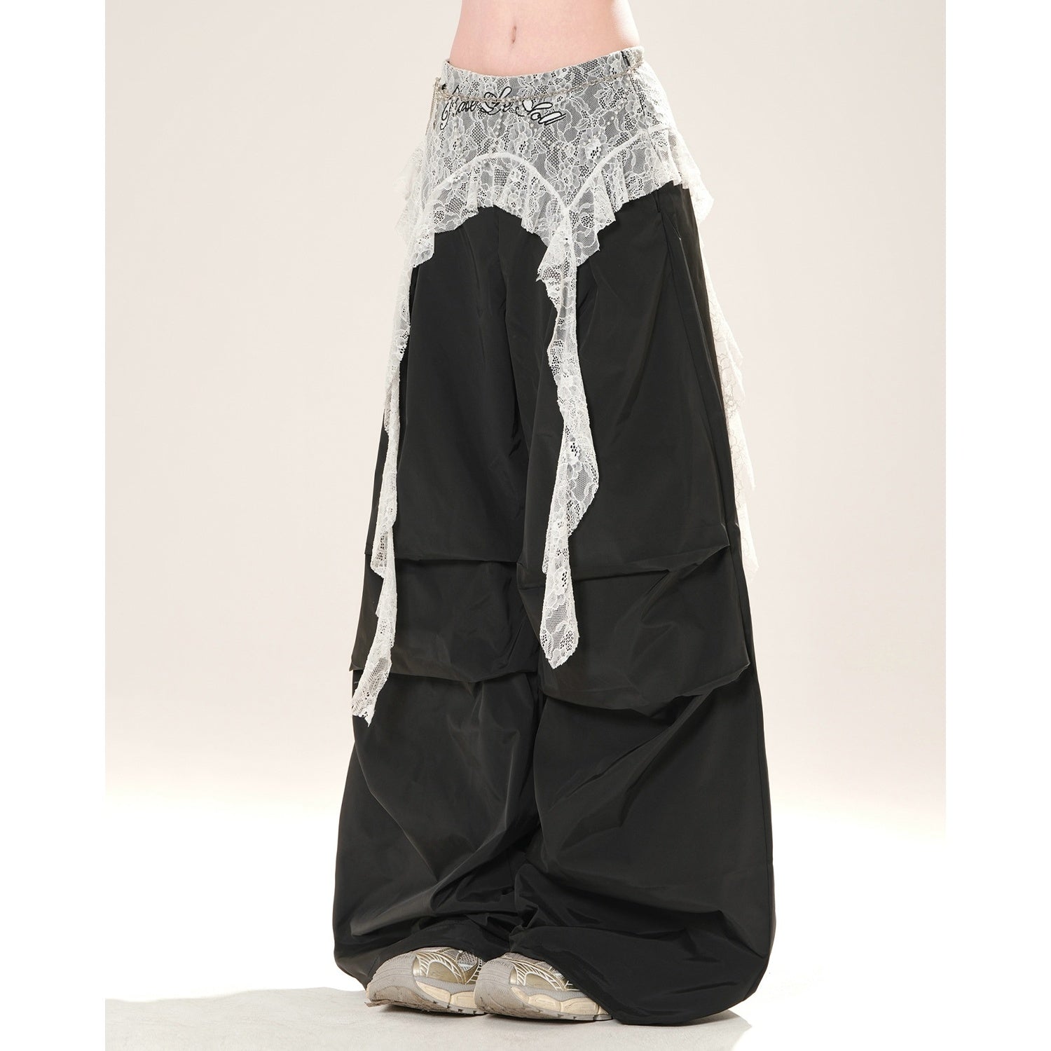 Waist Lace Wide-leg Casual Pants KK2061