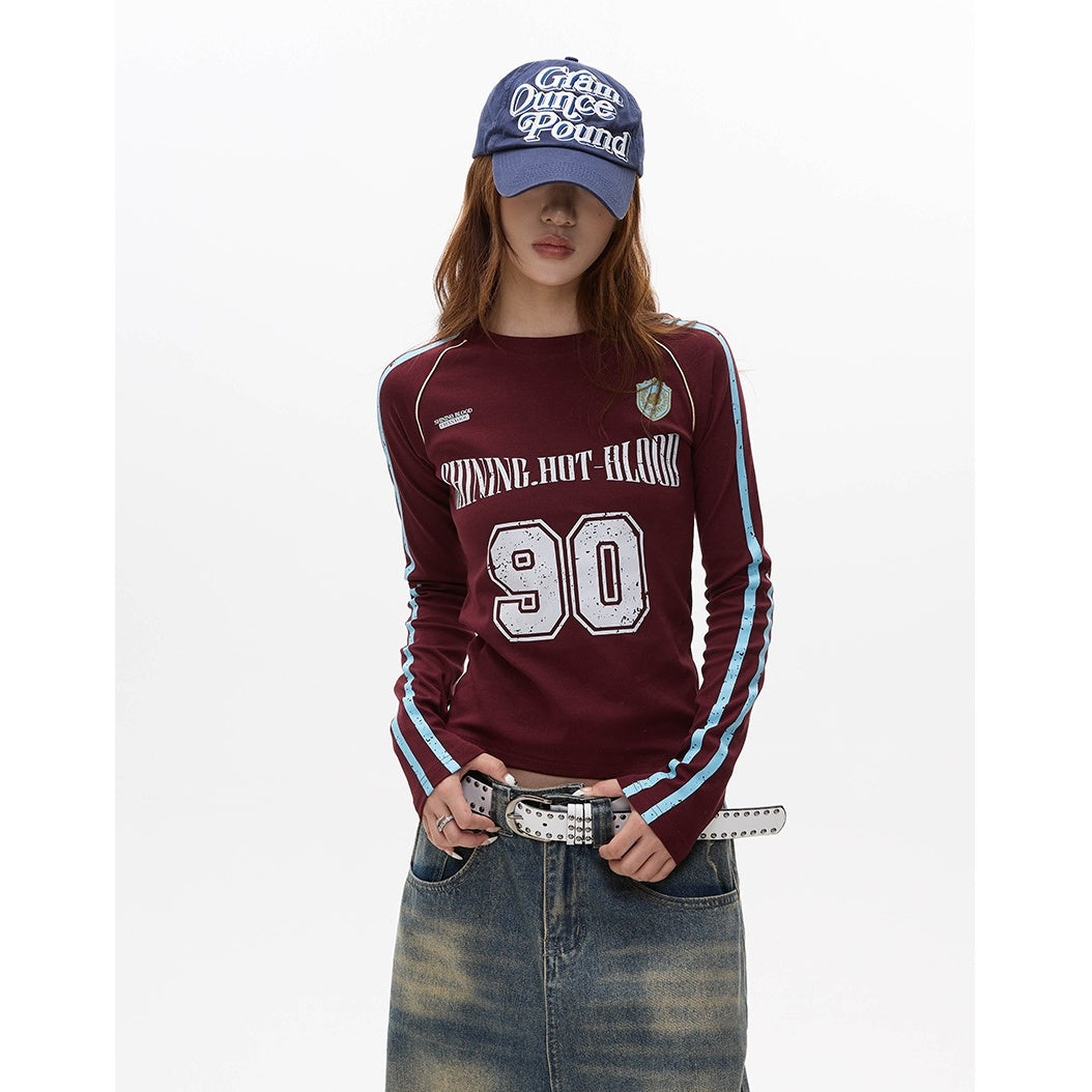 Number Logo Slim Long Sleeve T-shirt MW10106