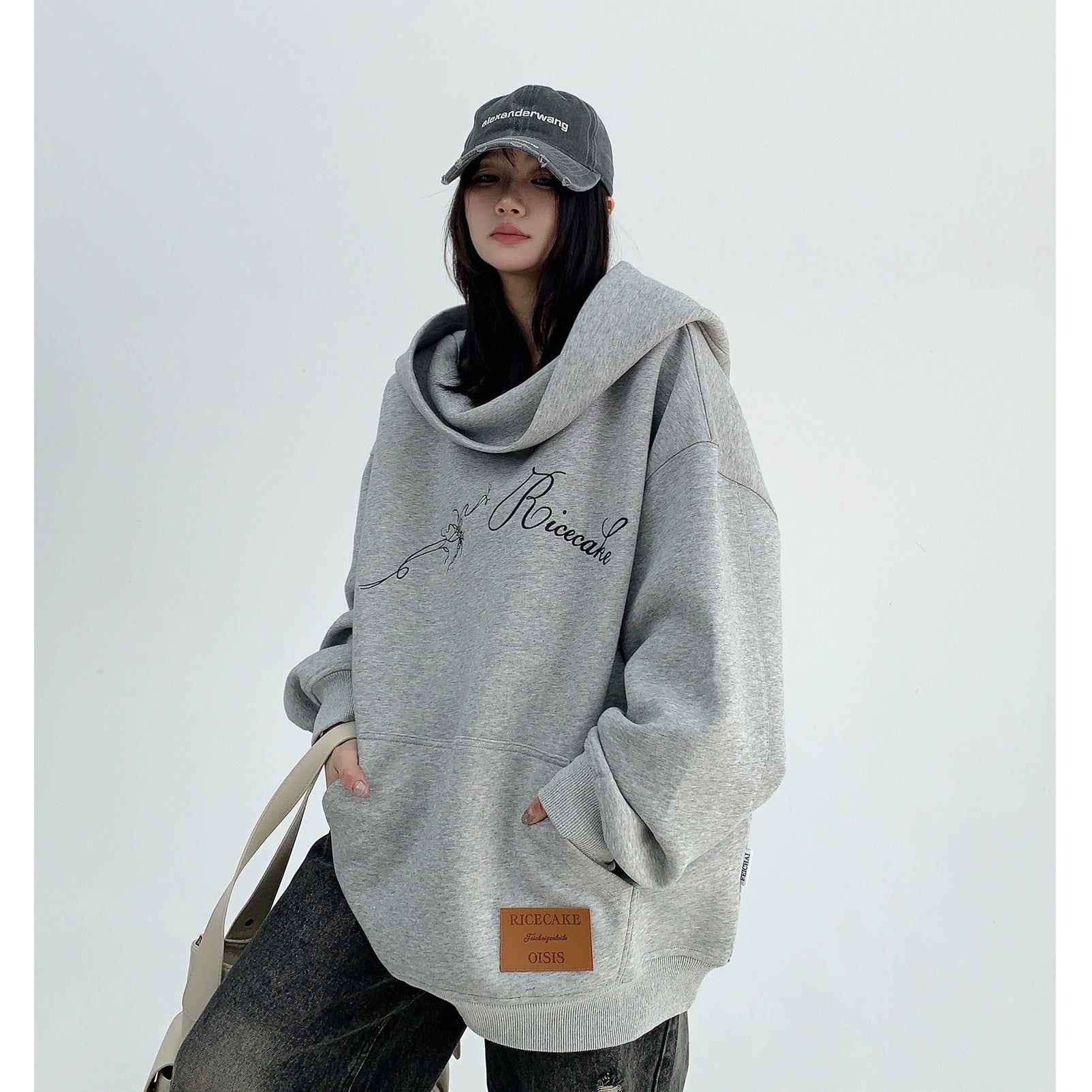 Scoop Neck Hooded Diagonal Sweat MW9845