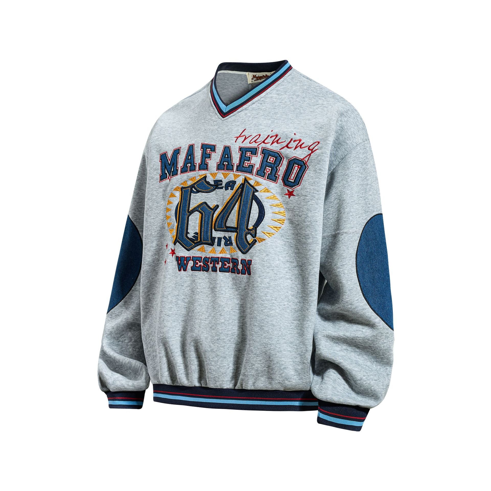 College Baseball Style V-Neck Sweat MW10319