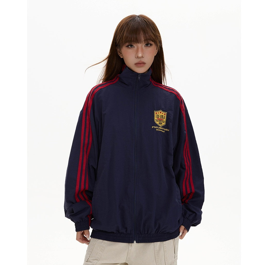 Three-bar Stand Collar Sports Jacket MW9408