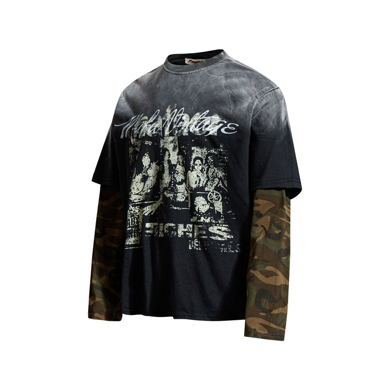 グラデーションウォッシュフェイクレイヤードTシャツ MW10423