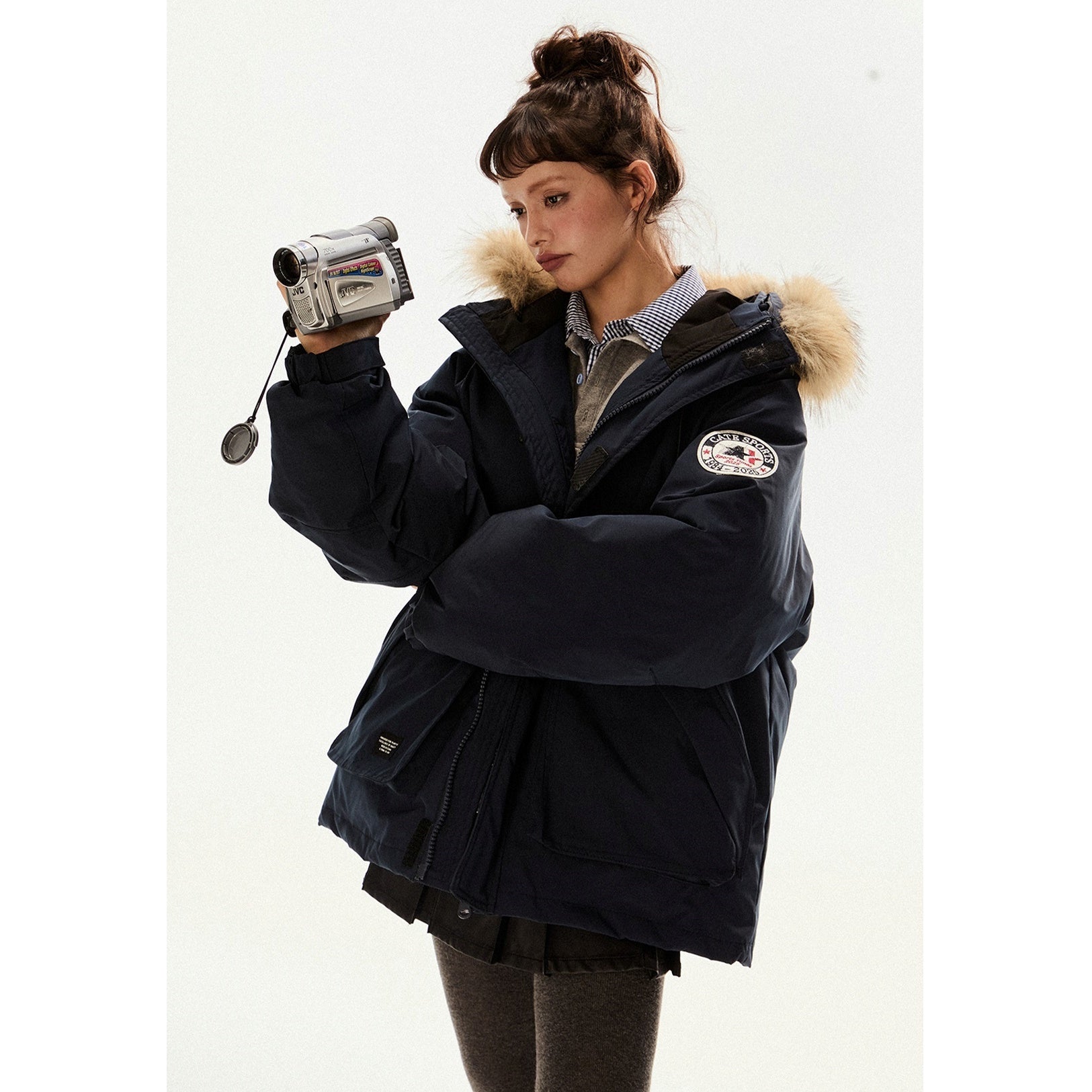 Fur Collar Outdoor Hooded Padded Jacket EZ201