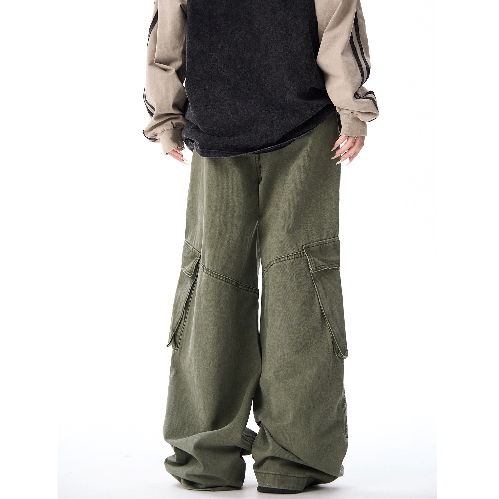 Wash Wide Leg Cargo Pants MW9365