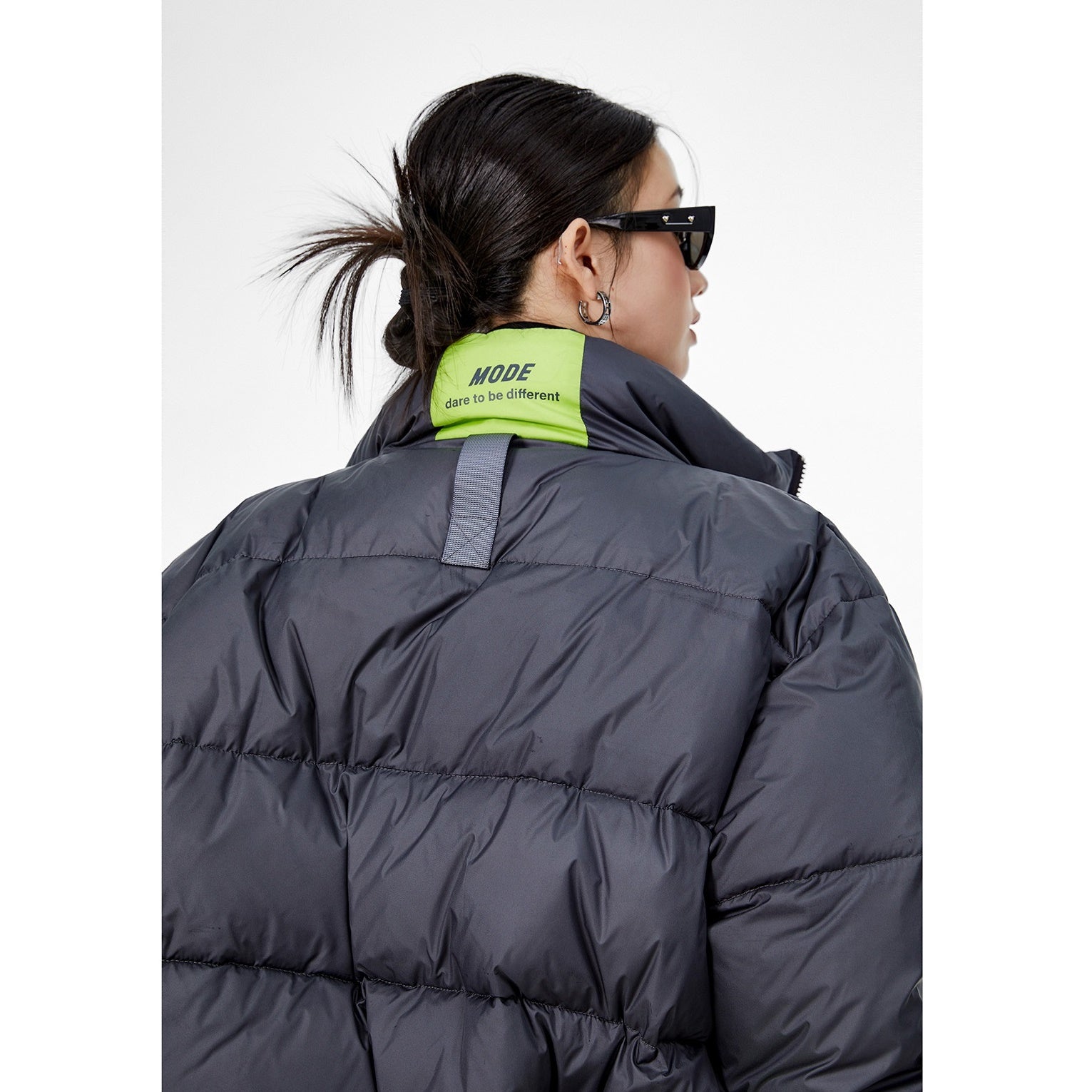 Contrast Color Short Down Jacket IC9002