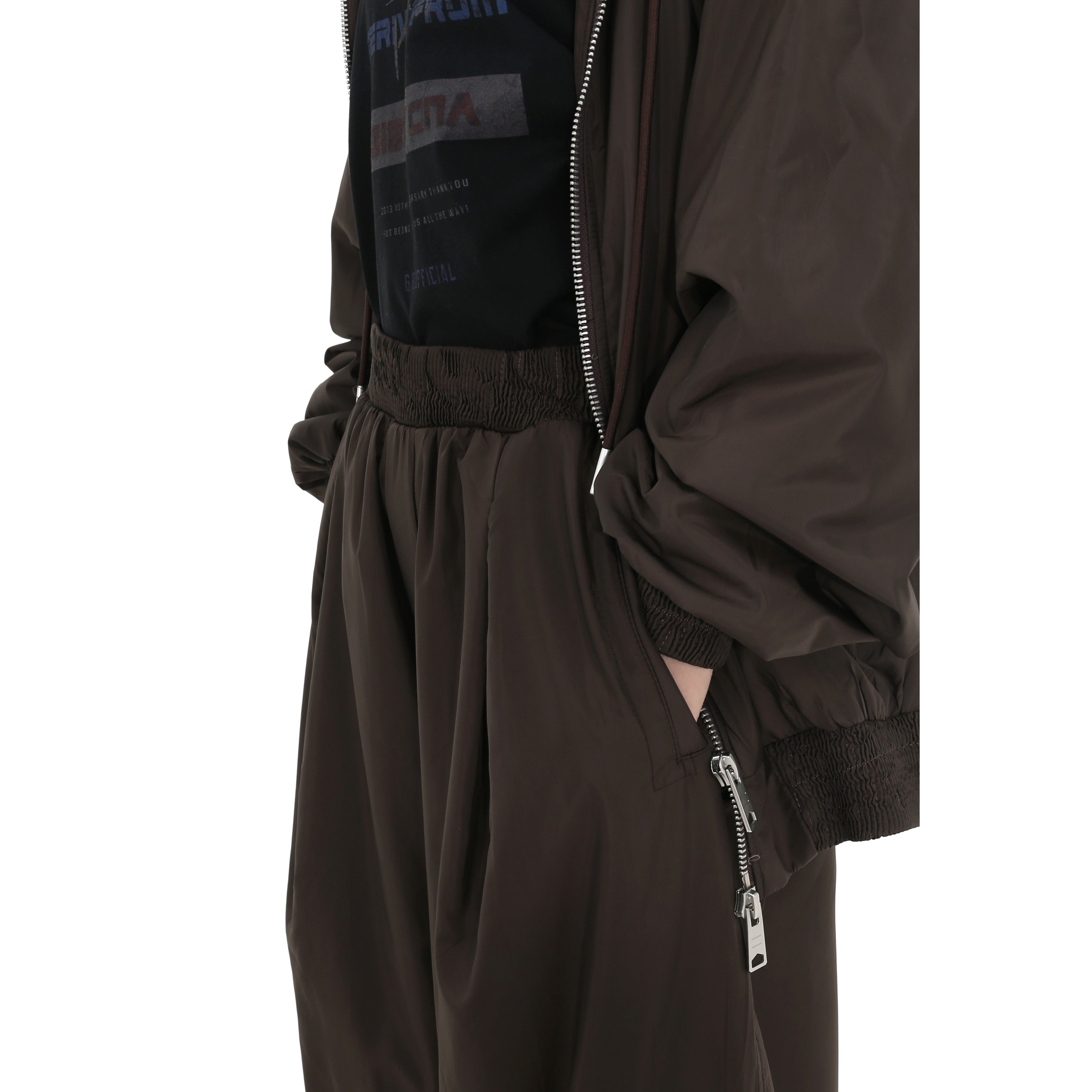 【上下別売り】Double Zip Hooded Jacket & Loose Casual Sport Pants GB7012