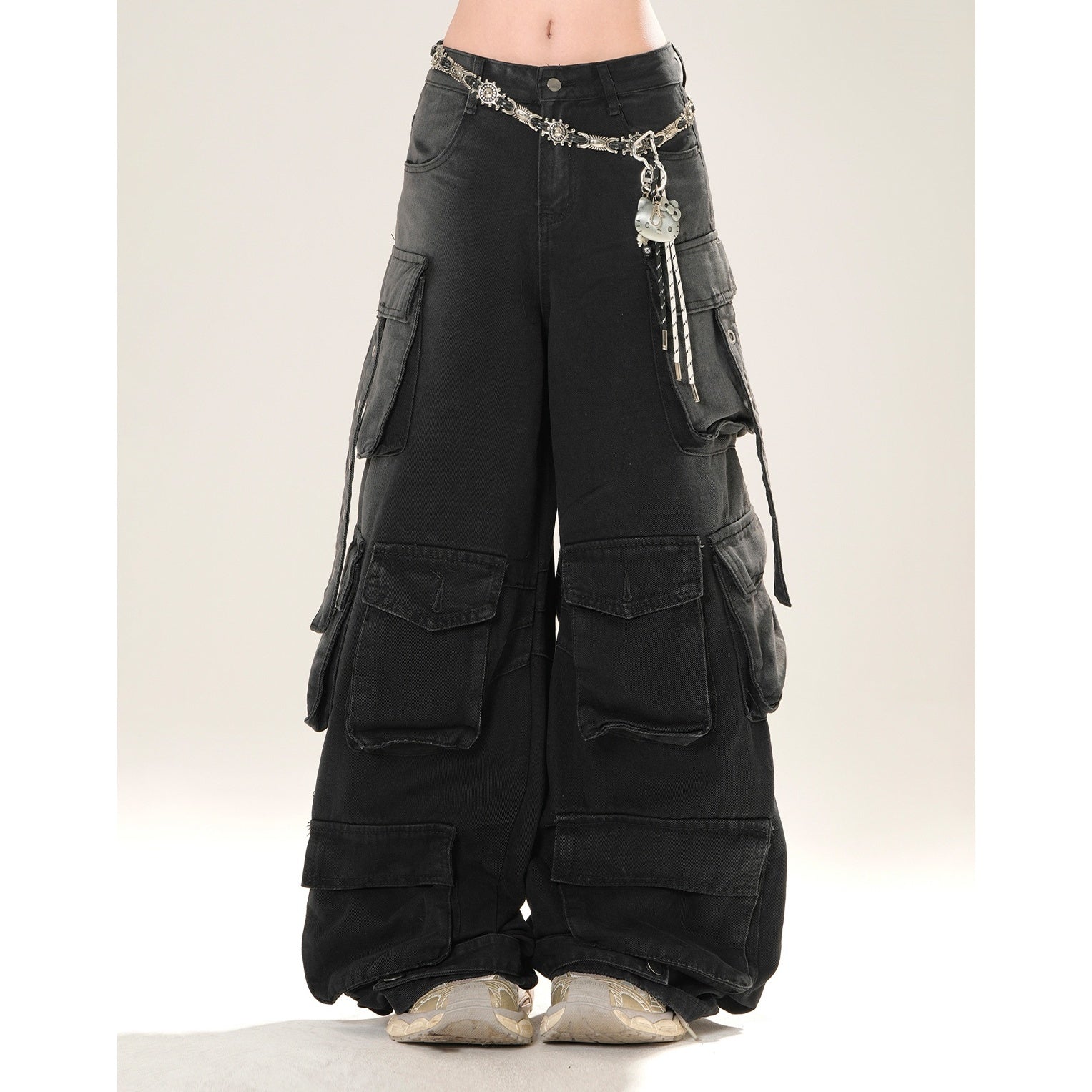 Wash Loose Work Cargo Jeans KK2037