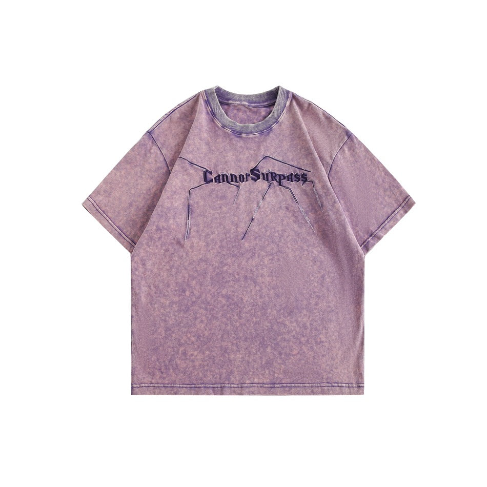 Tie-dye Loose Casual Print T-shirt MW10103