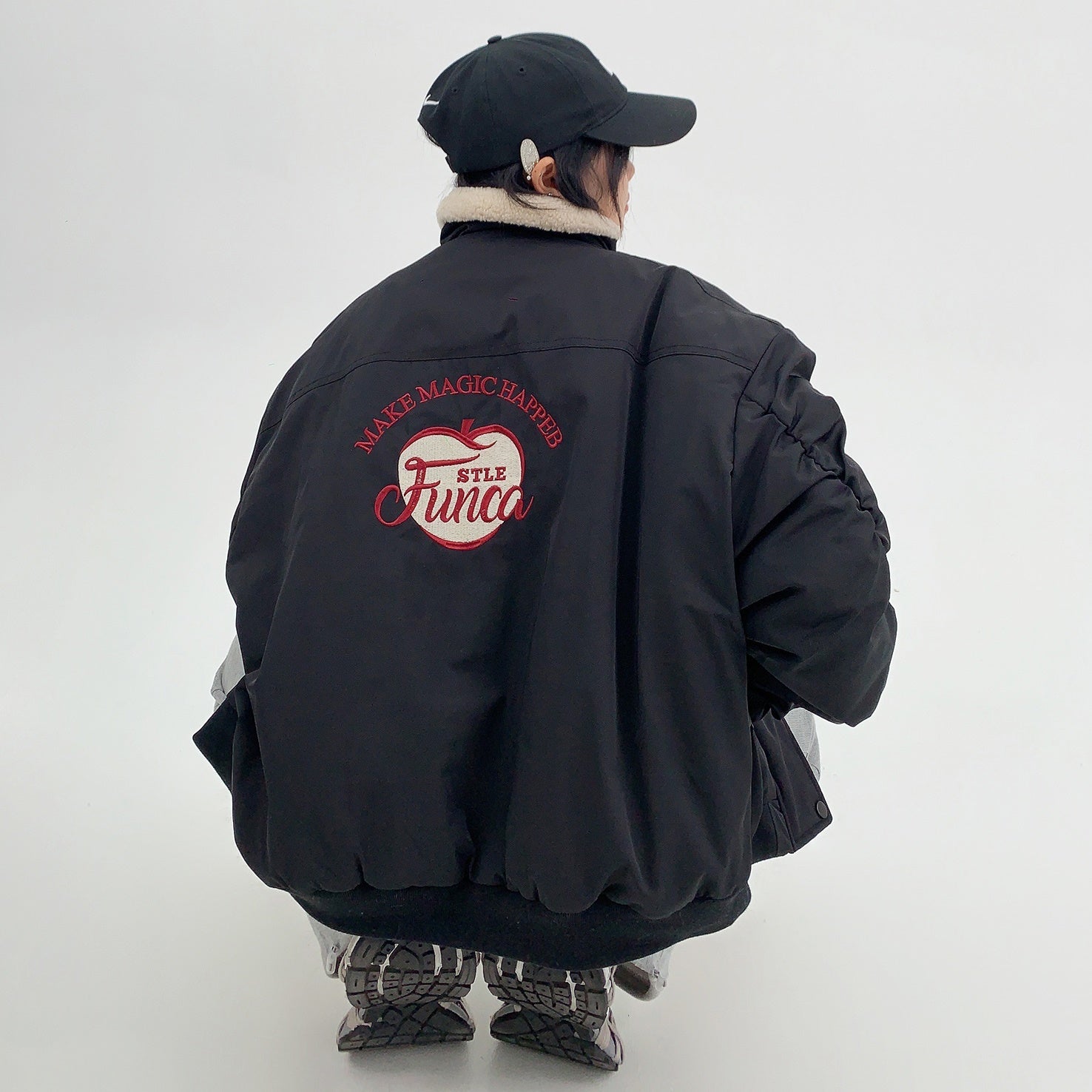 Retro Embroidery Flight Padded Blouson MW9791