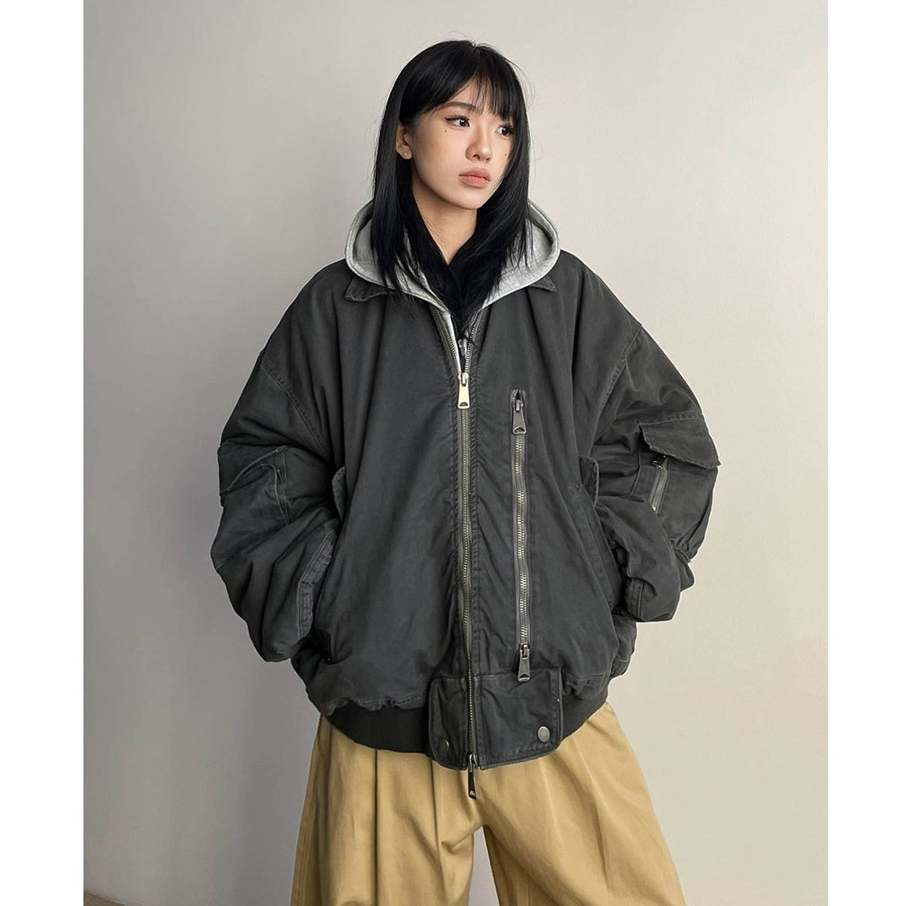 Duty Washed Short Wide Padded Jacket MW9722