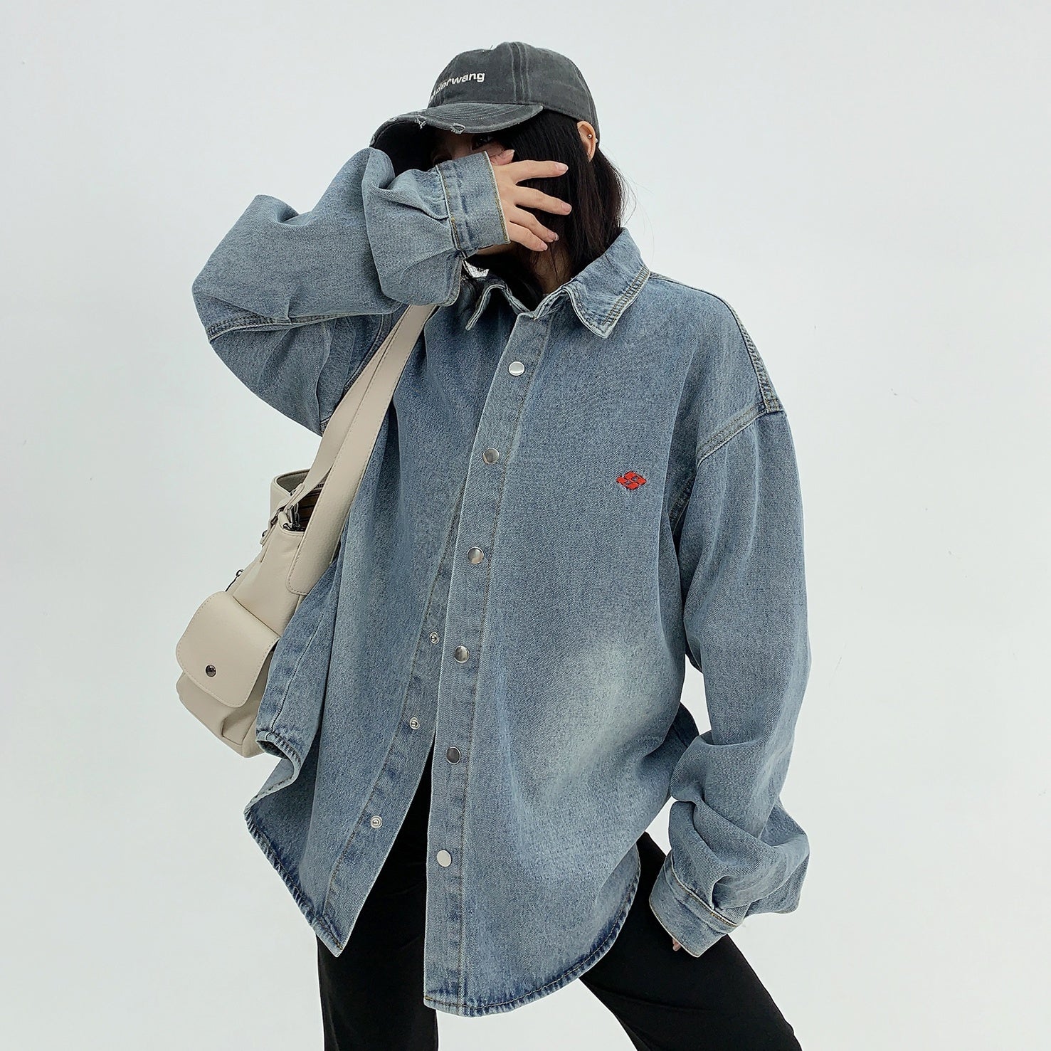 Over Size Wash Denim Shirt Jacket MW9824