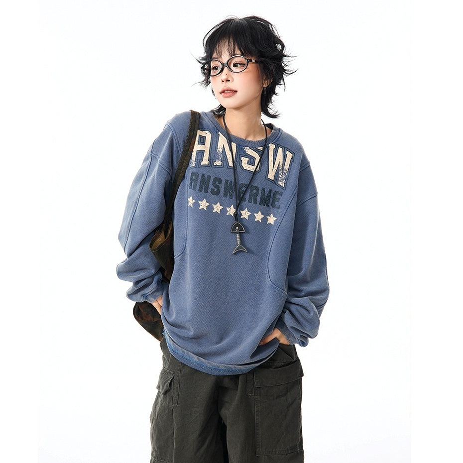 Graffiti Letters Long Sleeve Top MW9958