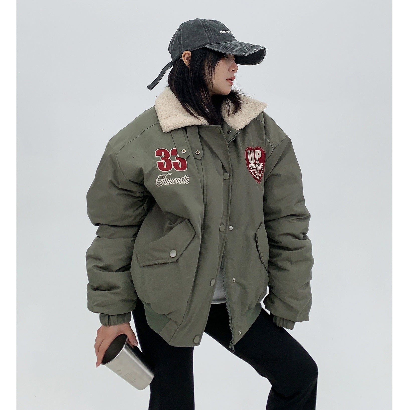 Retro Embroidery Flight Padded Blouson MW9791