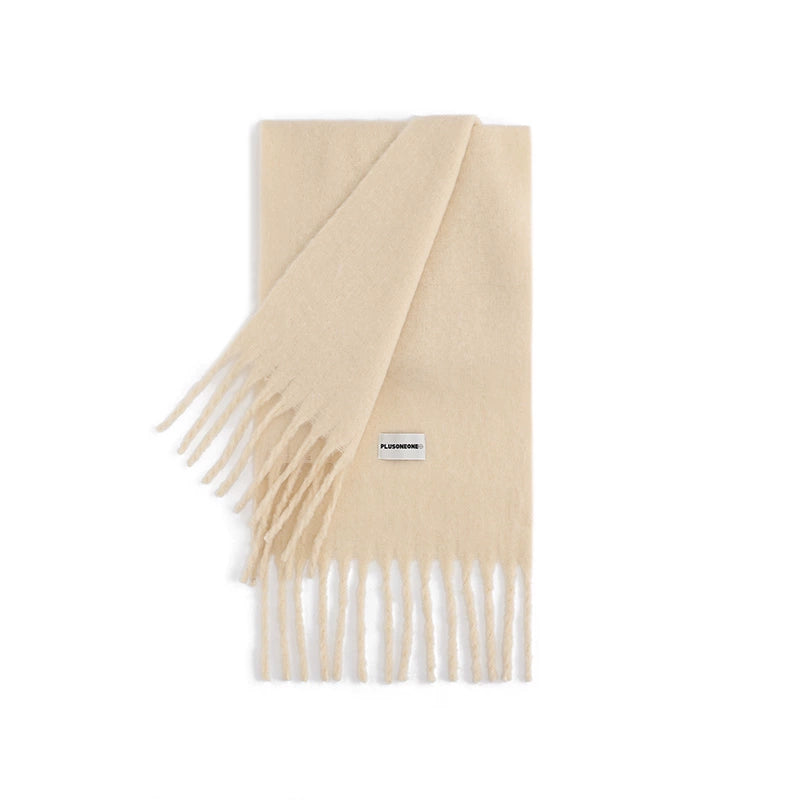 Solid Color Soft Tassel Muffler PO1002