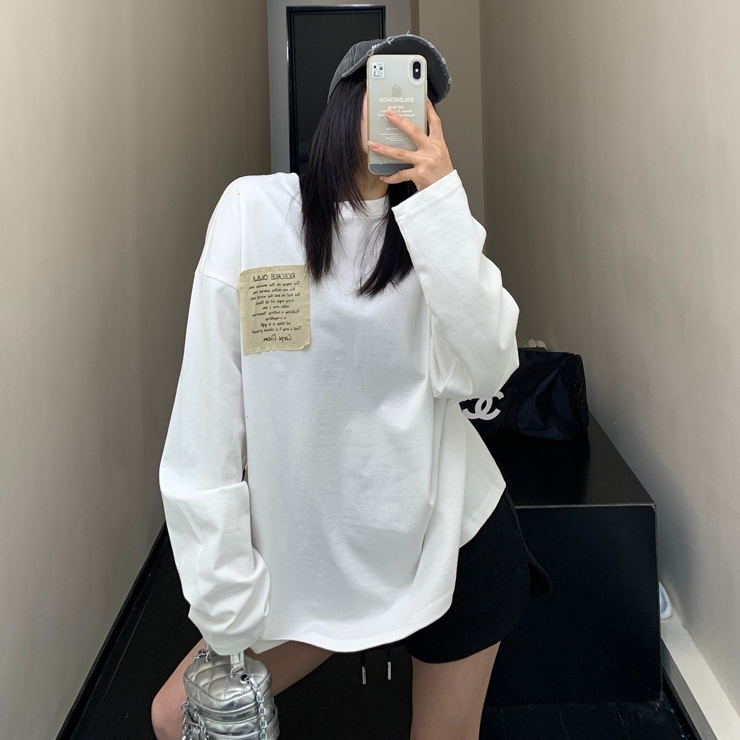 Patch Print Long Sleeve T-shirt MW9894