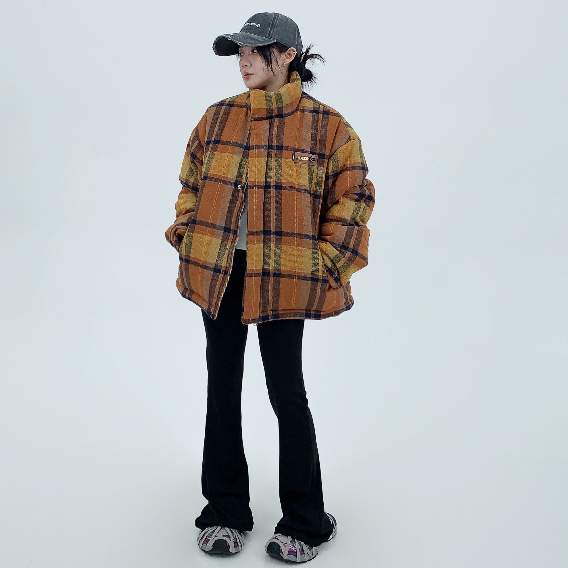 Retro Plaid Thickened Short Padded Jacket MW9691