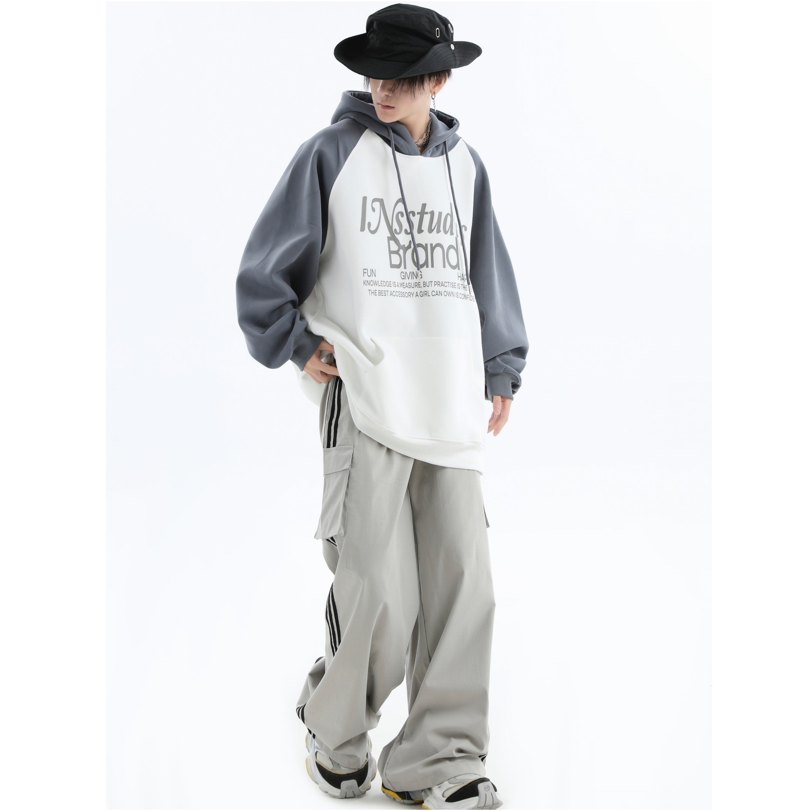 Three-bar Loose Casual Pants IN7013