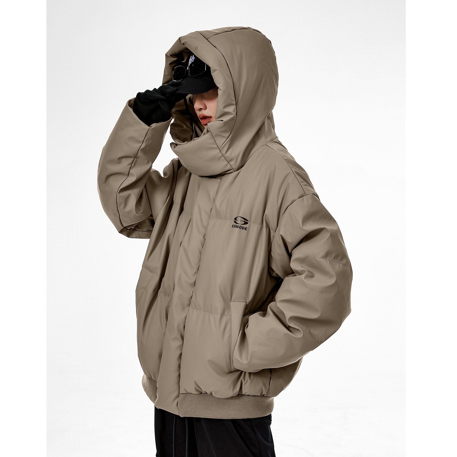 High Neck Hooded Down Jacket MW9666