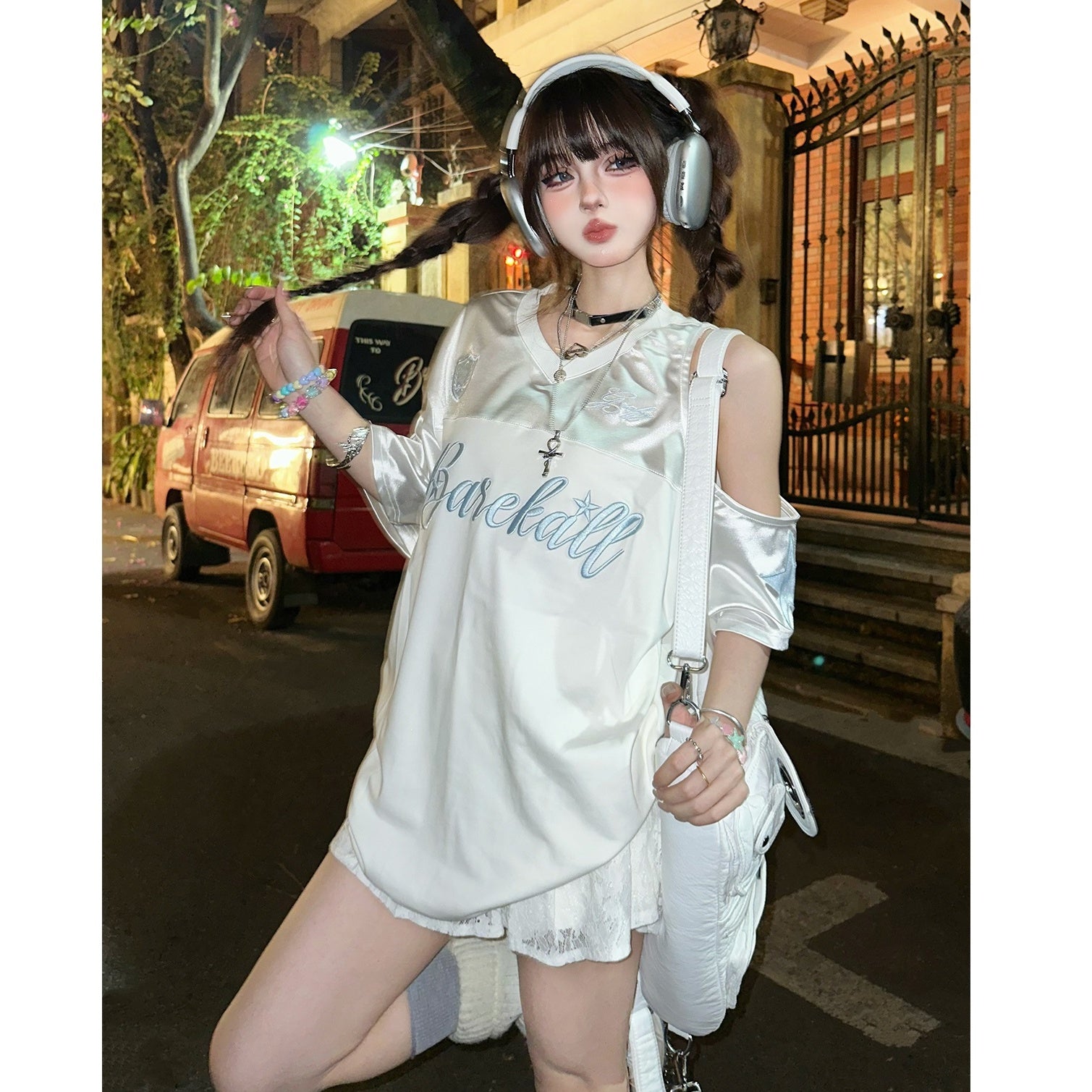 Sporty Formula Design Cut-out T-shirt KK2049
