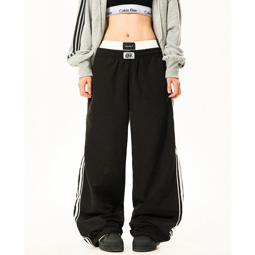 Track Jacket & Side Striped Loose Casual Pants MW9432