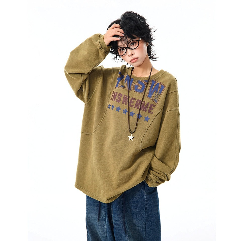 Graffiti Letters Long Sleeve Top MW9958