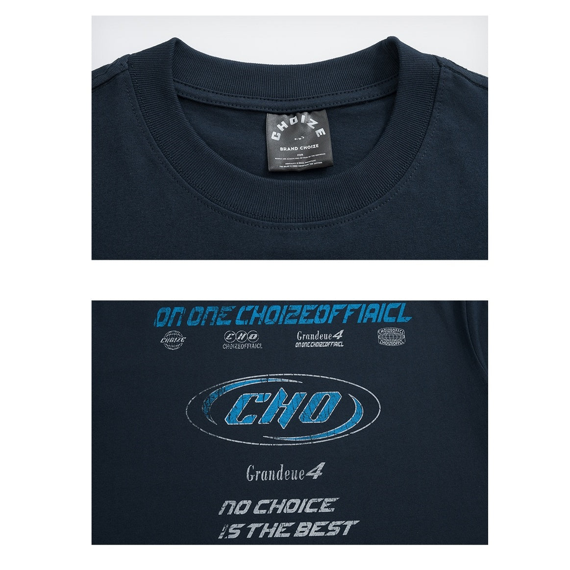 Retro Wash Crackle Monogram Print T-Shirt MR8022