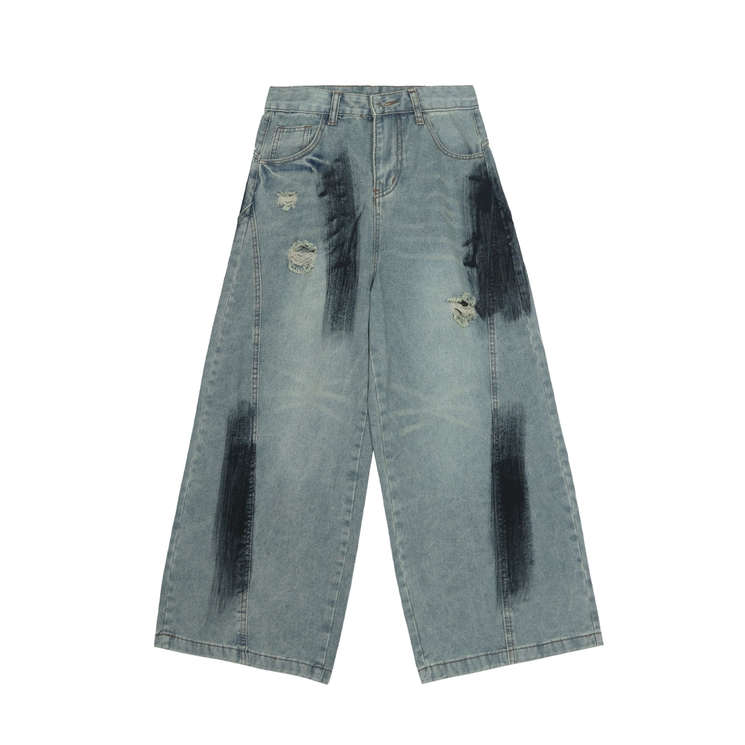 Spray Paint Design Scimitar Ripped Jeans MW9682