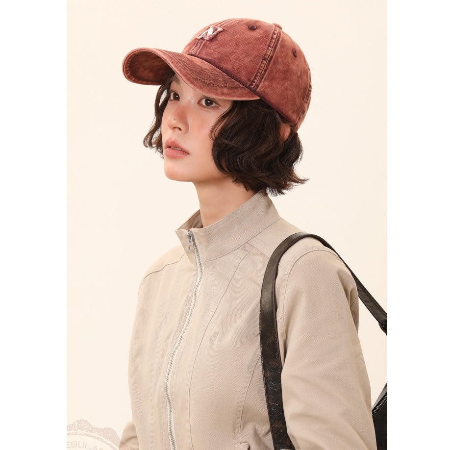 Letter Embroidery Washed Cap MW10119