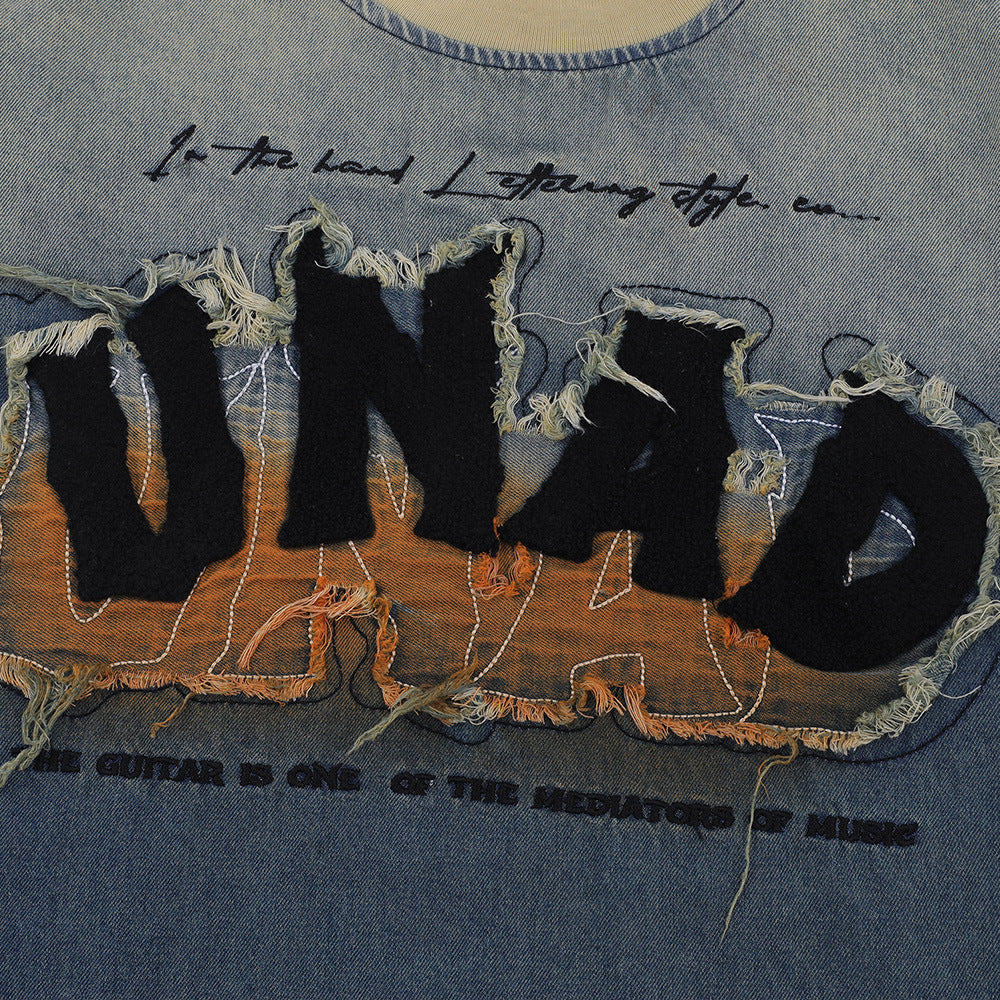デニムウォッシュオーバーTシャツ MW10395
