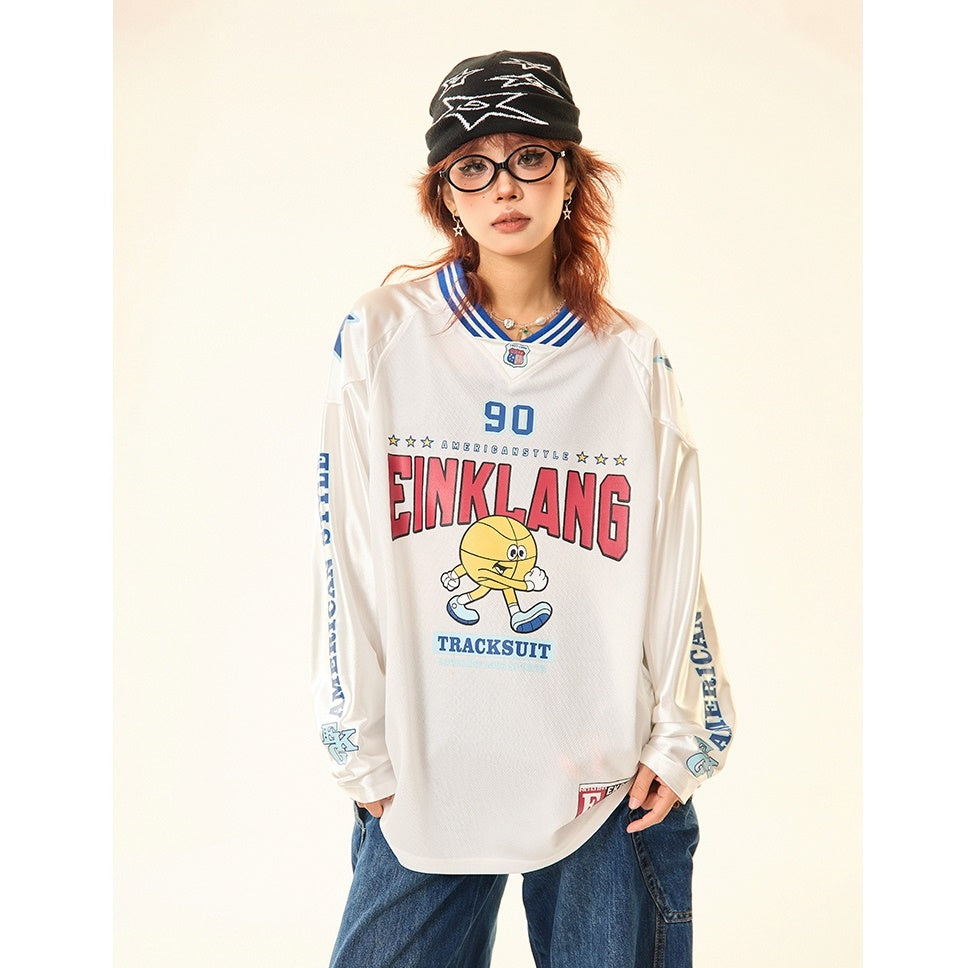 Retro Letter Long Sleeve T-shirt MW9490