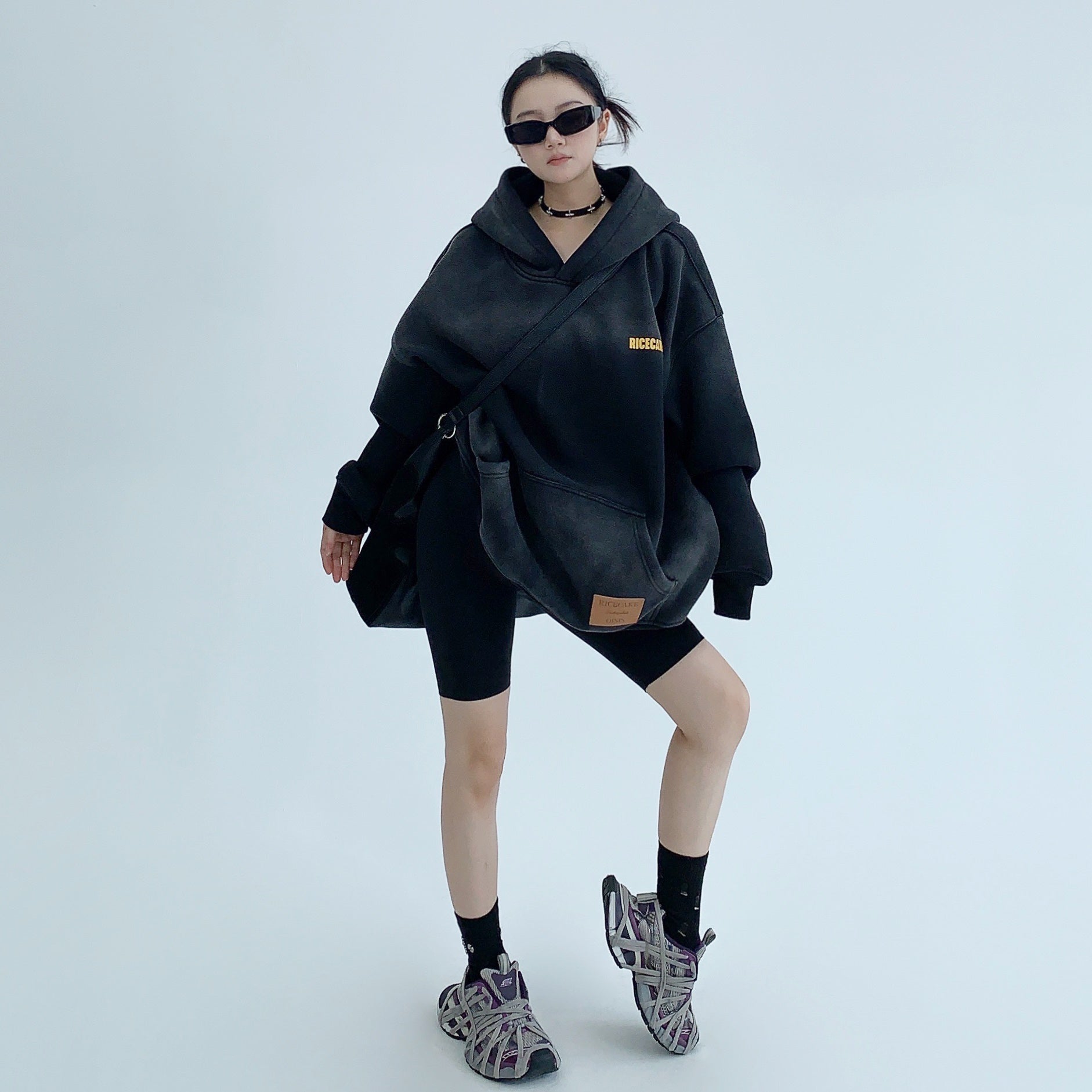 Gradient Simple Letter Oversize Hoodie MW9511