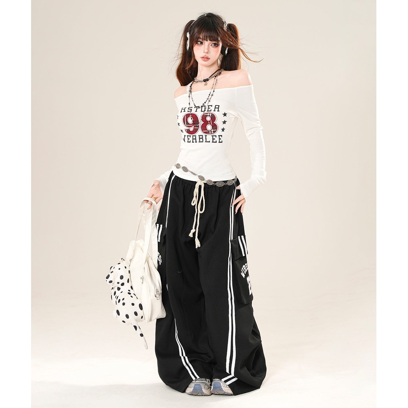 Aesthetic Line Design Cargo Pants KK2044