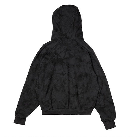 Mottled Loose ZIP-Up Hooded Parka EZ238