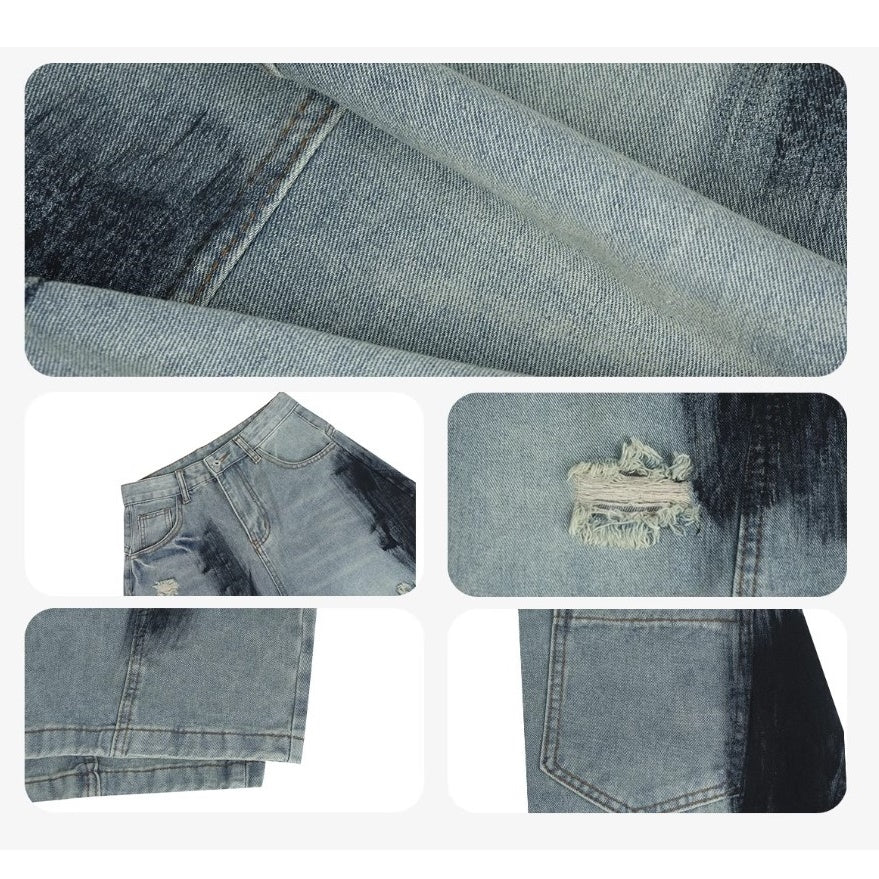 Spray Paint Design Scimitar Ripped Jeans MW9682