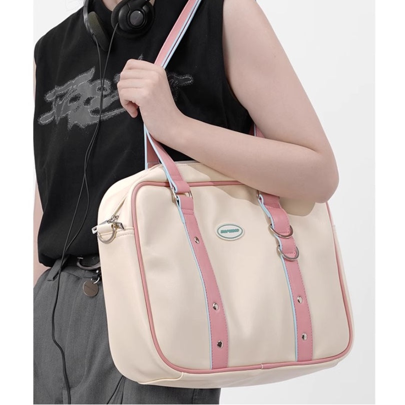 college style square shoulder tote bag BA013