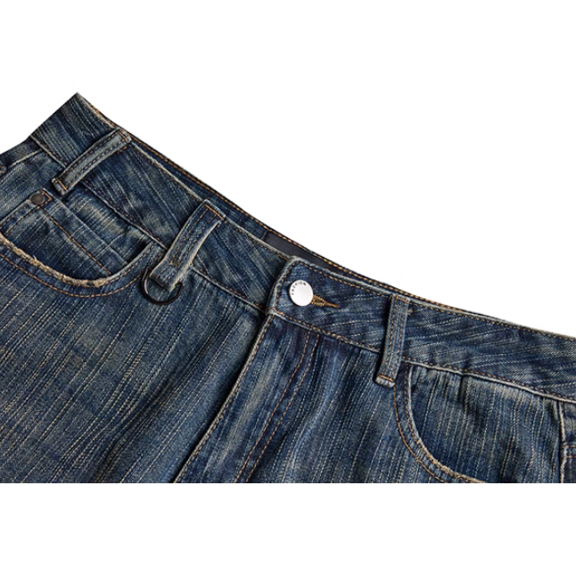Loose Washed Bermuda Denim Pants ME021