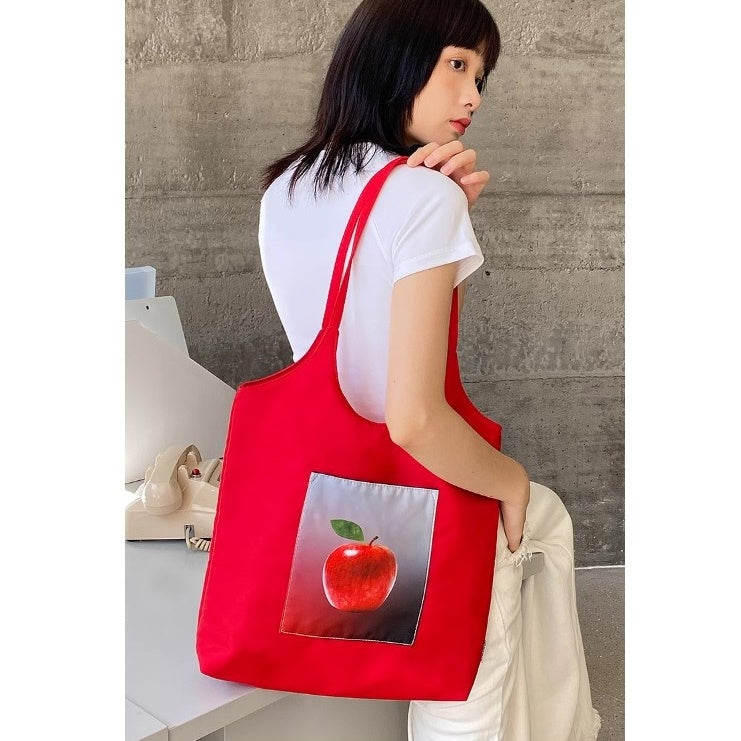 Fruit Print Casual Shoulder Tote Bag BA025