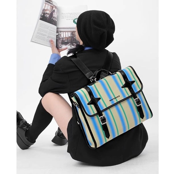 Retro Stripe 3Way College Style Bag BA027