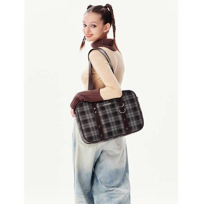 Retro Check 2Way College Bag BA032