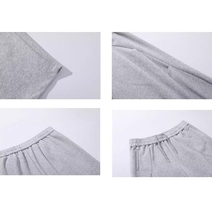 Pleated Design Scimitar Sweat Pants BK7030
