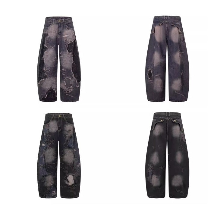 Raw Edge Deconstruction Scimitar Jeans BK7037