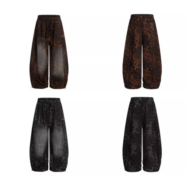 Gradient Leopard Print Scimitar Sweat Pants BK7049