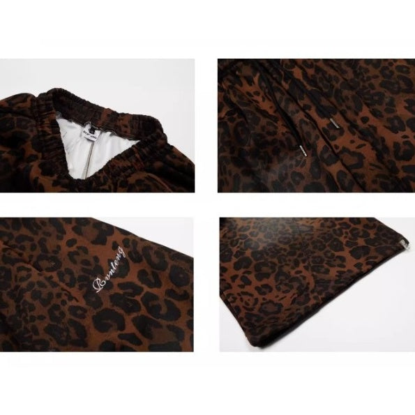 Gradient Leopard Print Scimitar Sweat Pants BK7049